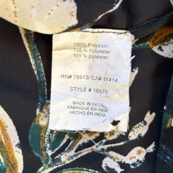 A Pea in the Pod Floral Maternity Blouse Black Cream Whimsigoth Womens Medium - Picture 10 of 12